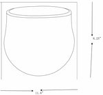 Janamuato White Geometric Cement Outdoor Planter