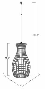 Kealakekua Black Metal Ceiling Lighting - Clearance