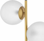Mustard Modern Table Lamp with glass details for bedside or console tables
