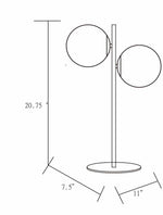 Mustard Modern Table Lamp with glass details for bedside or console tables