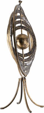 Linntown Antique Gold Circular Metal Sculpture - Clearance
