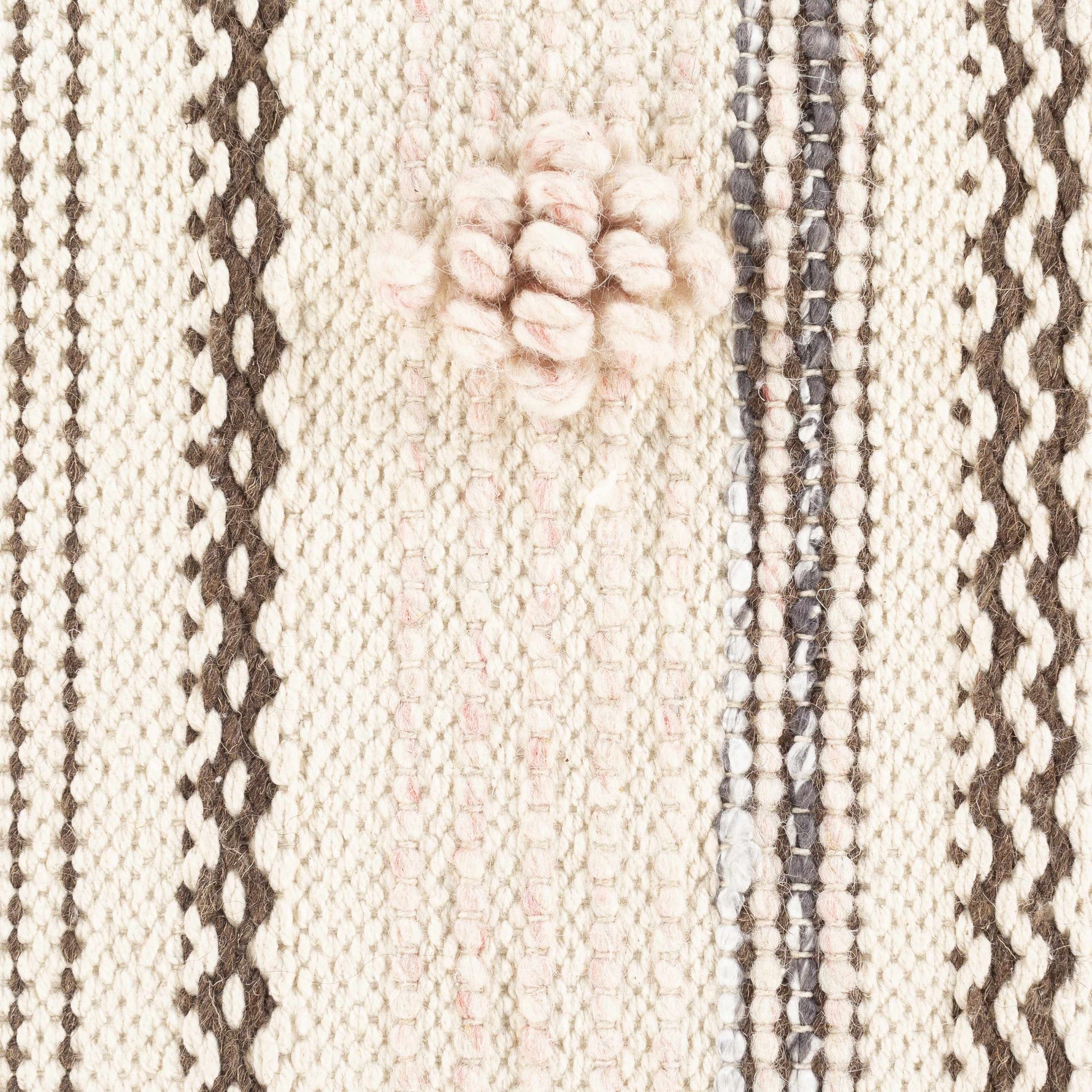Lenorah Pink&White Textured Throw Pillow - Clearance