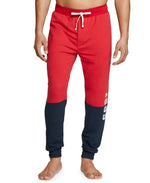 Tommy Hilfiger Men's Colorblocked Jogger Pajama Pants Mahogany Size 2 Extra Large