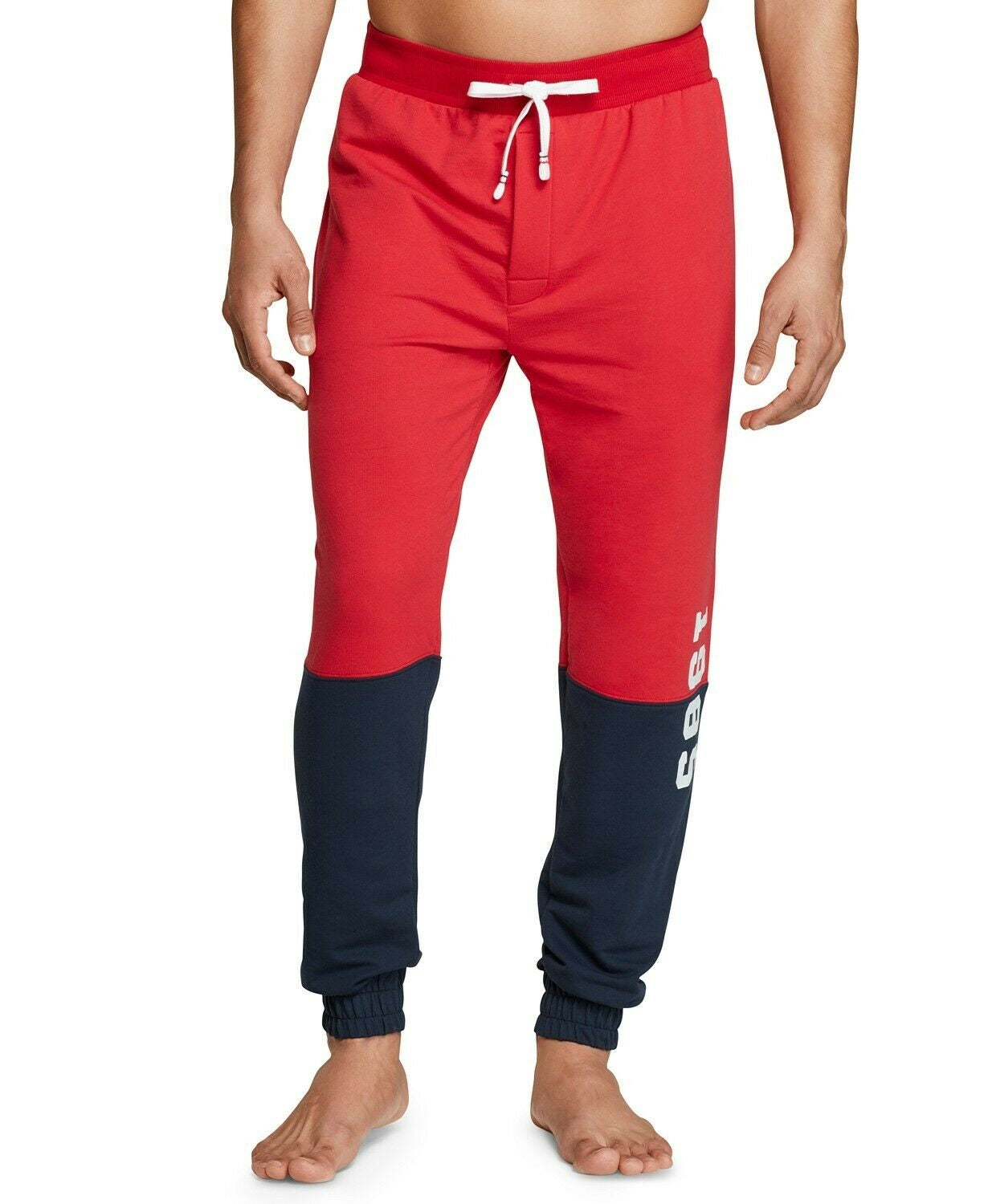 Tommy Hilfiger Men's Colorblocked Jogger Pajama Pants Mahogany Size 2 Extra Large