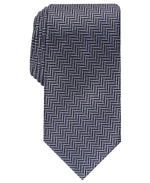 Perry Ellis Men's Savin Herringbone Tie Black Size Regular