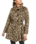 Madden Girl Juniors' Drama Skirted Coat Brown Size Extra Large