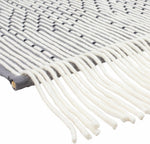 Mansura Gray and White Patterned Wall Hanging