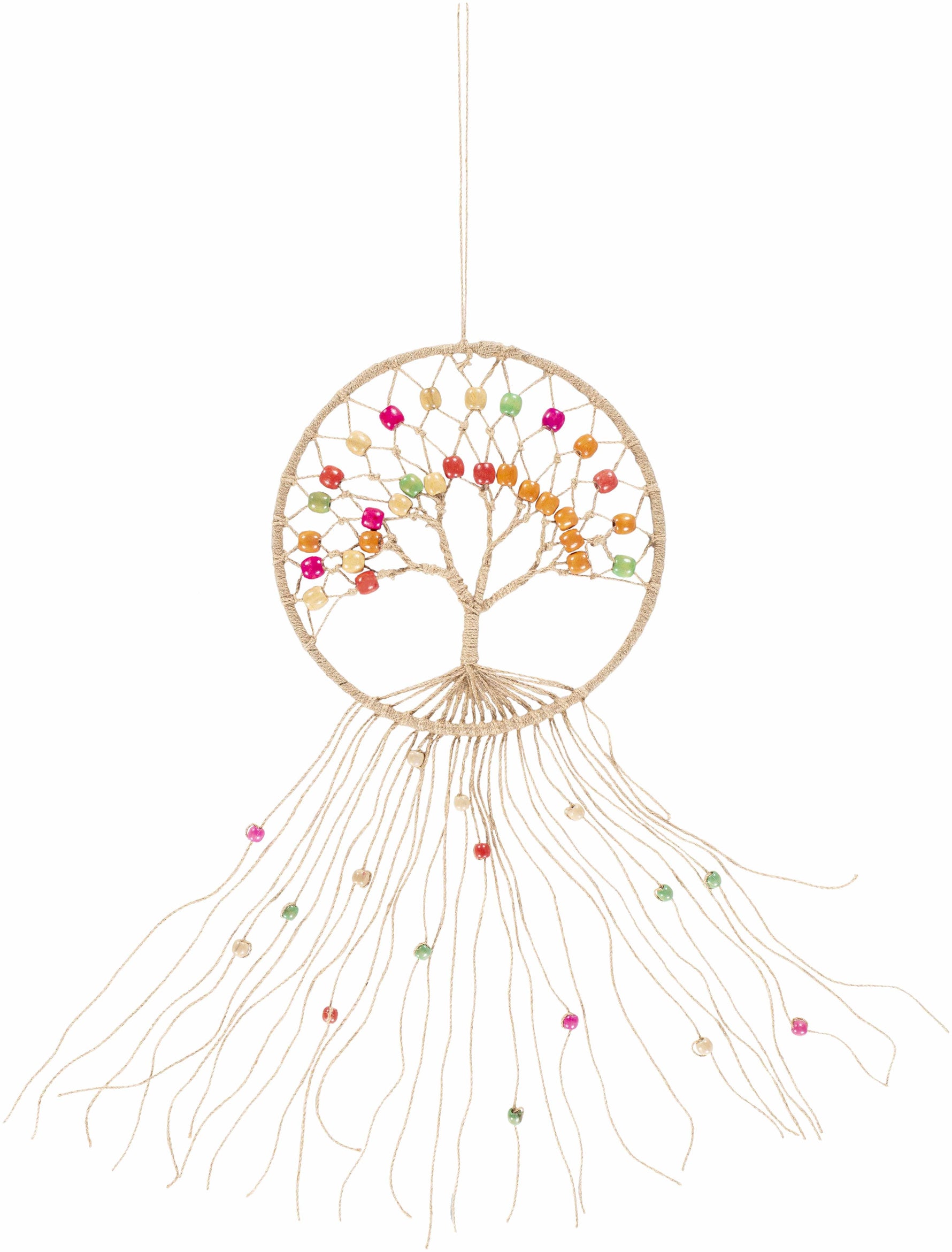 Mapua Colorful Beaded Macrame Wall Hanging Decor - Clearance