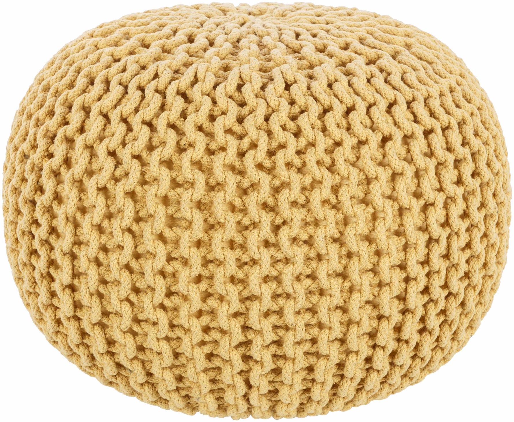 Yablanitsa Orange Knitted Pouf