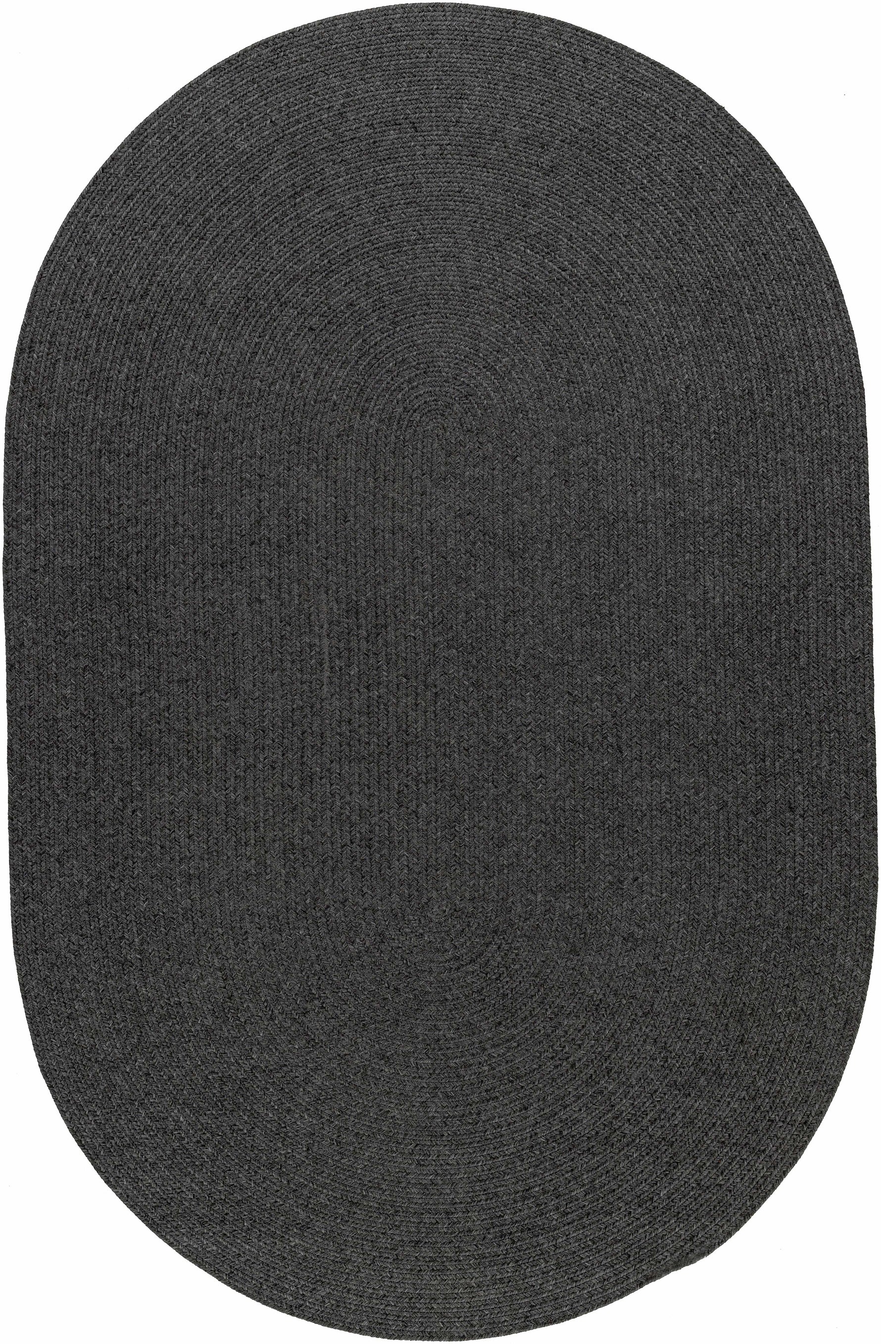 Black Braided Faux Jute Outdoor Rug