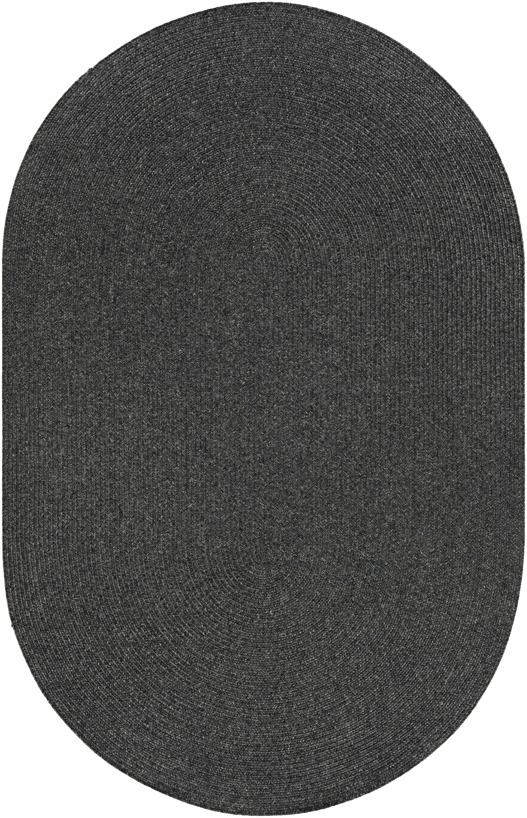 Black Braided Faux Jute Outdoor Rug