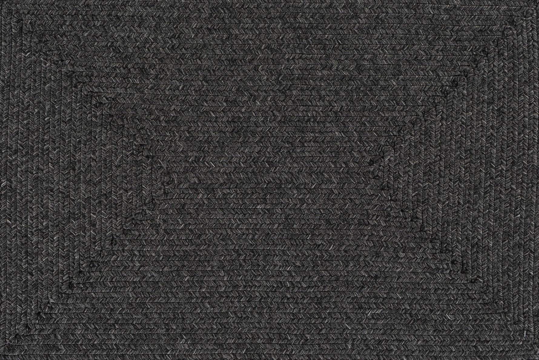 Black Braided Faux Jute Outdoor Rug