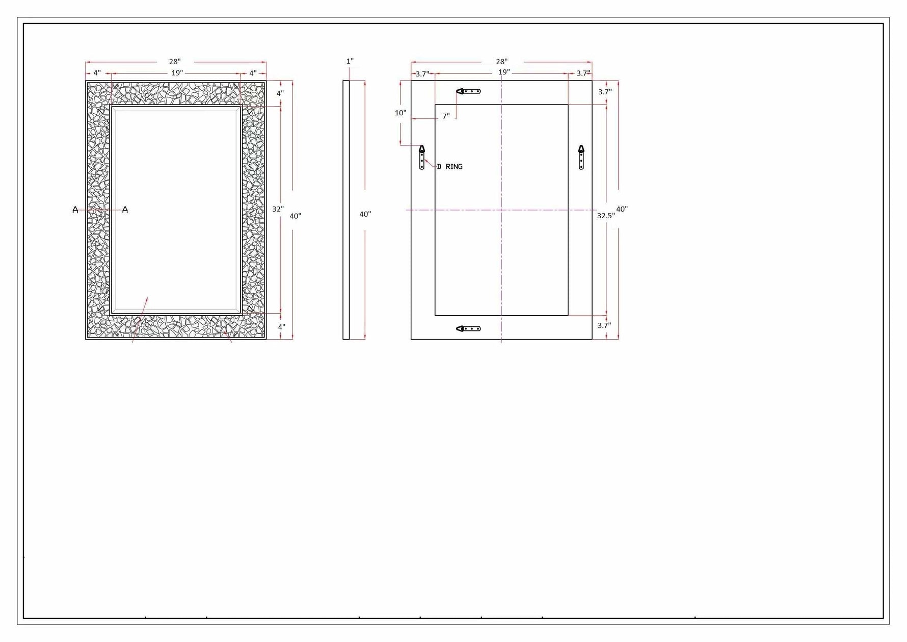 Nicolet Marble Mirror - Clearance