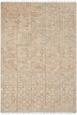 Rice Dusty Sage Fringed Jute Carpet