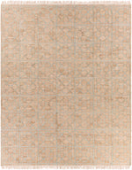 Rice Dusty Sage Fringed Jute Carpet