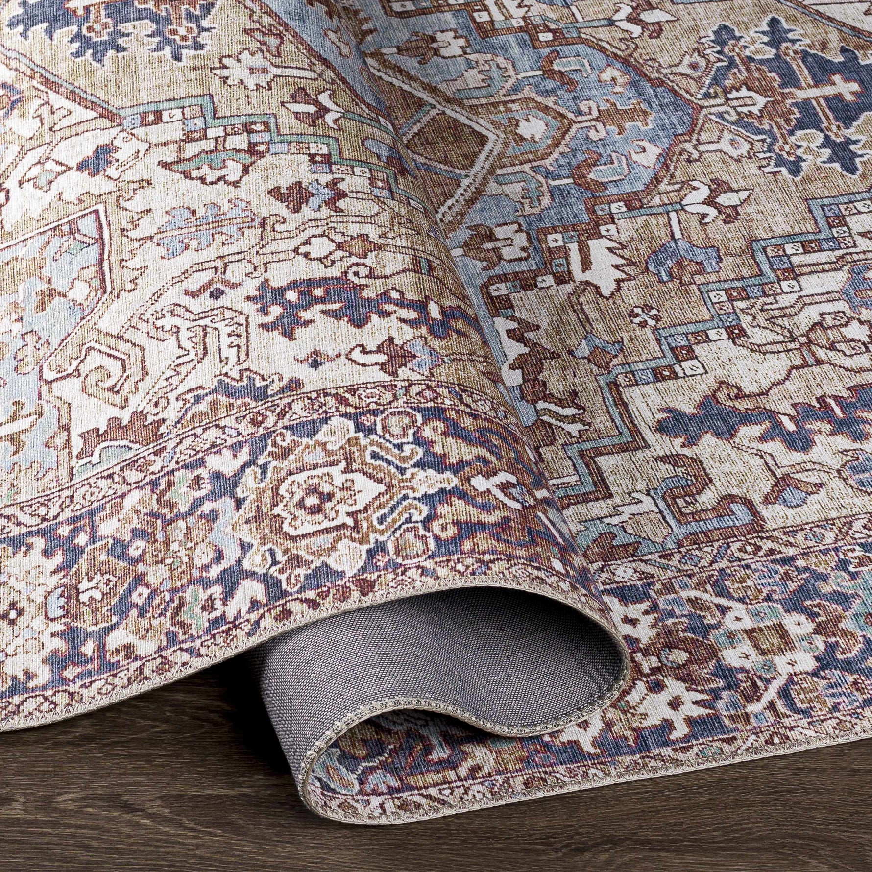 Neyland Iris Olive & Brown Area Rug 2360
