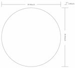 Round Mirror with Black Aluminum Frame
