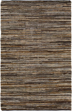 Hand Woven Leather Rag Rug - Clearance