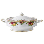 Royal Albert Old Country Roses 12" 22K Gold Accented Bone China Covered Vegetable Bowl