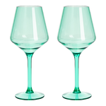 Saint Tropez Acrylic Stemmed Wine Glassware, Set of 2