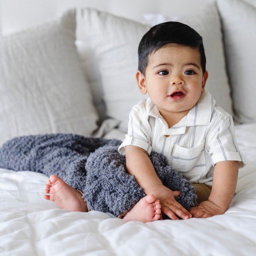 Ribbed Bamboni Mini Baby Blanket
