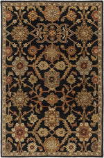 Salix Hand Tufted Black Wool Rug