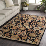 Salix Hand Tufted Black Wool Rug
