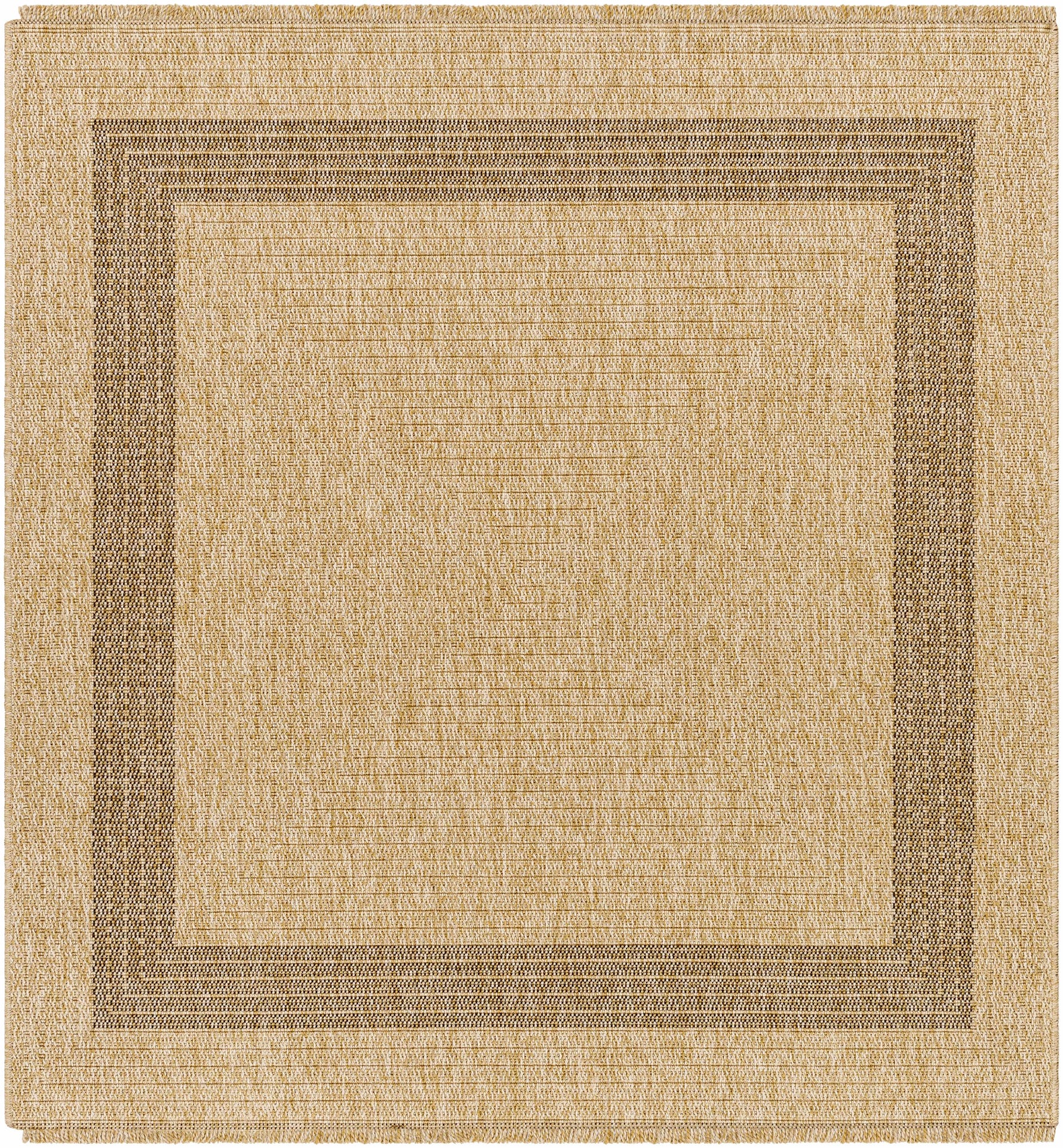 Andie Bordered Faux Jute Outdoor Rug - Clearance