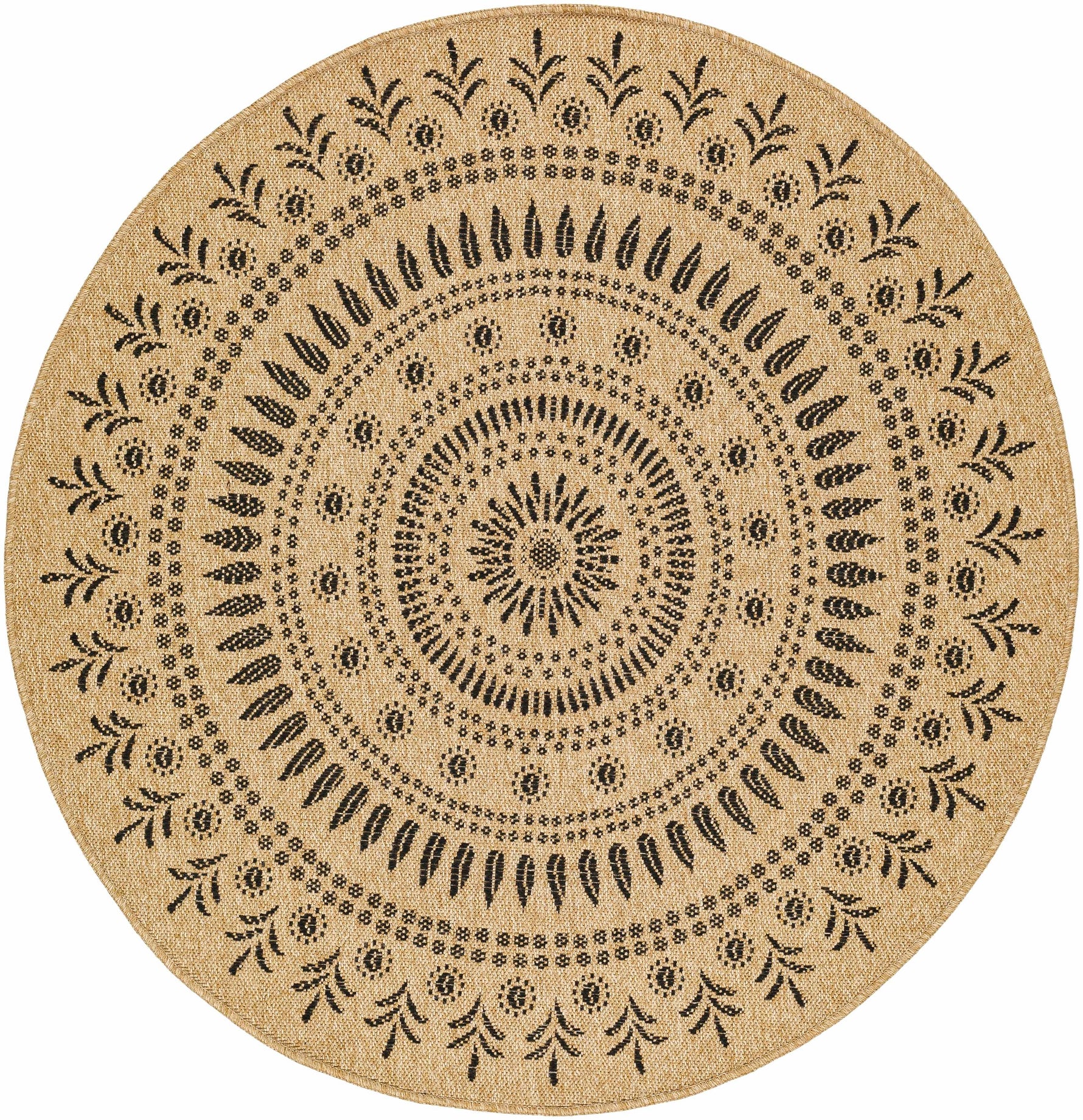 Beata Round Faux Jute Outdoor Rug - Clearance