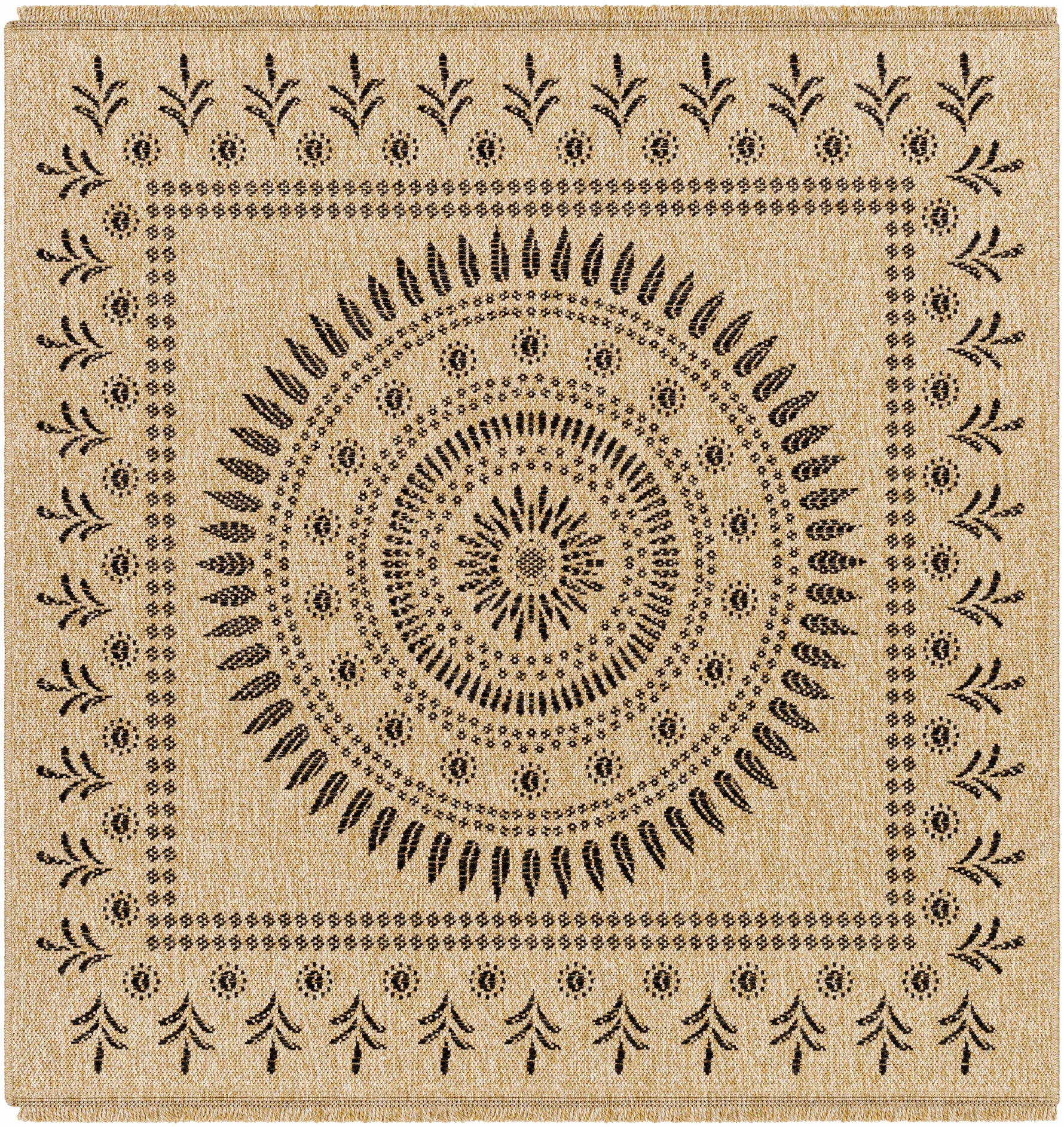 Beata Round Faux Jute Outdoor Rug - Clearance
