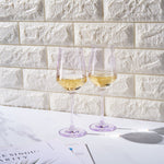 Monet Stemmed Wine Glassware, Purple, Set of 2