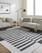 Soren Black&White Jute Area Rug