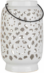 Sloughhouse White Ceramic Outdoor Lantern