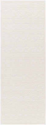 Fadey White 3D Washable Rug