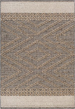 Beige Charcoal Areli Outdoor Area Rug