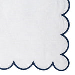 Navy Scalloped Edge Napkins - LongWave