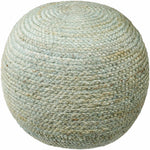 Jenkinjones Knitted Aqua Jute Pouf