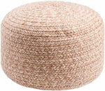 Tonanitla Natural Fiber Blush Knitted Outdoor Pouf