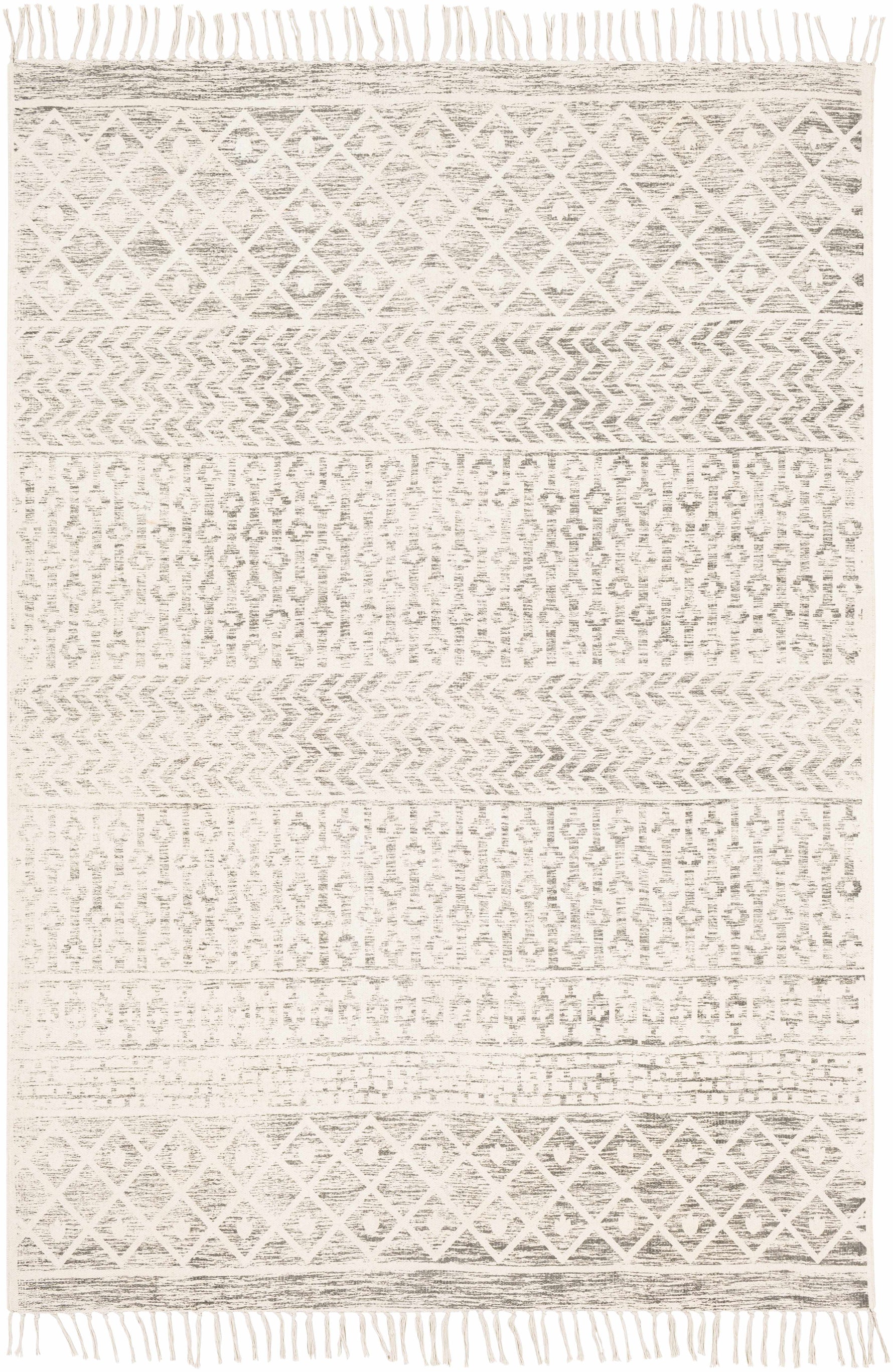 Valyermo Beige Hand Woven Cotton Rug - Clearance