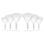 Barcelona Acrylic Martini Cocktail Glassware, Set of 6