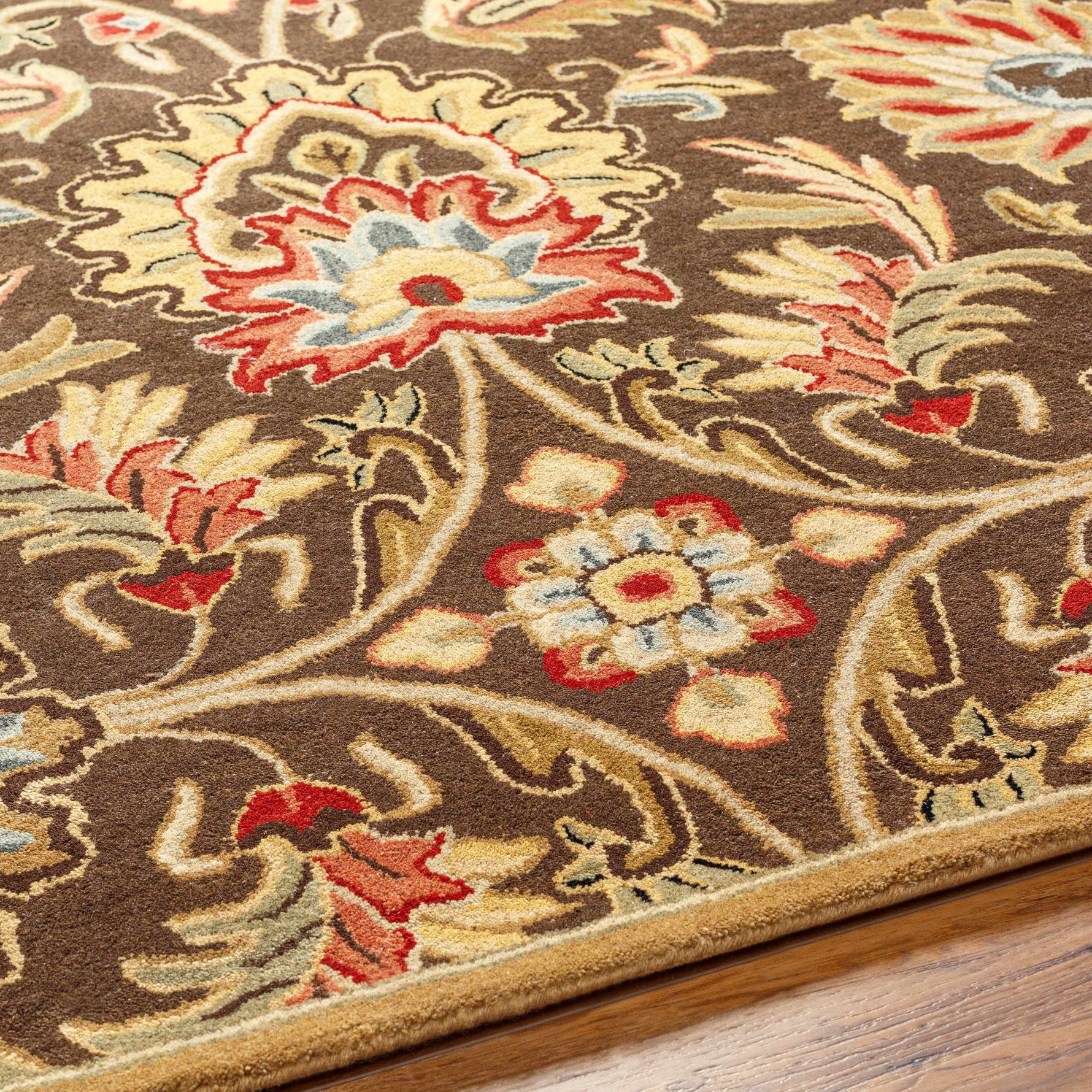 Chesterton 1028 Hand Tufted Brown Wool Rug