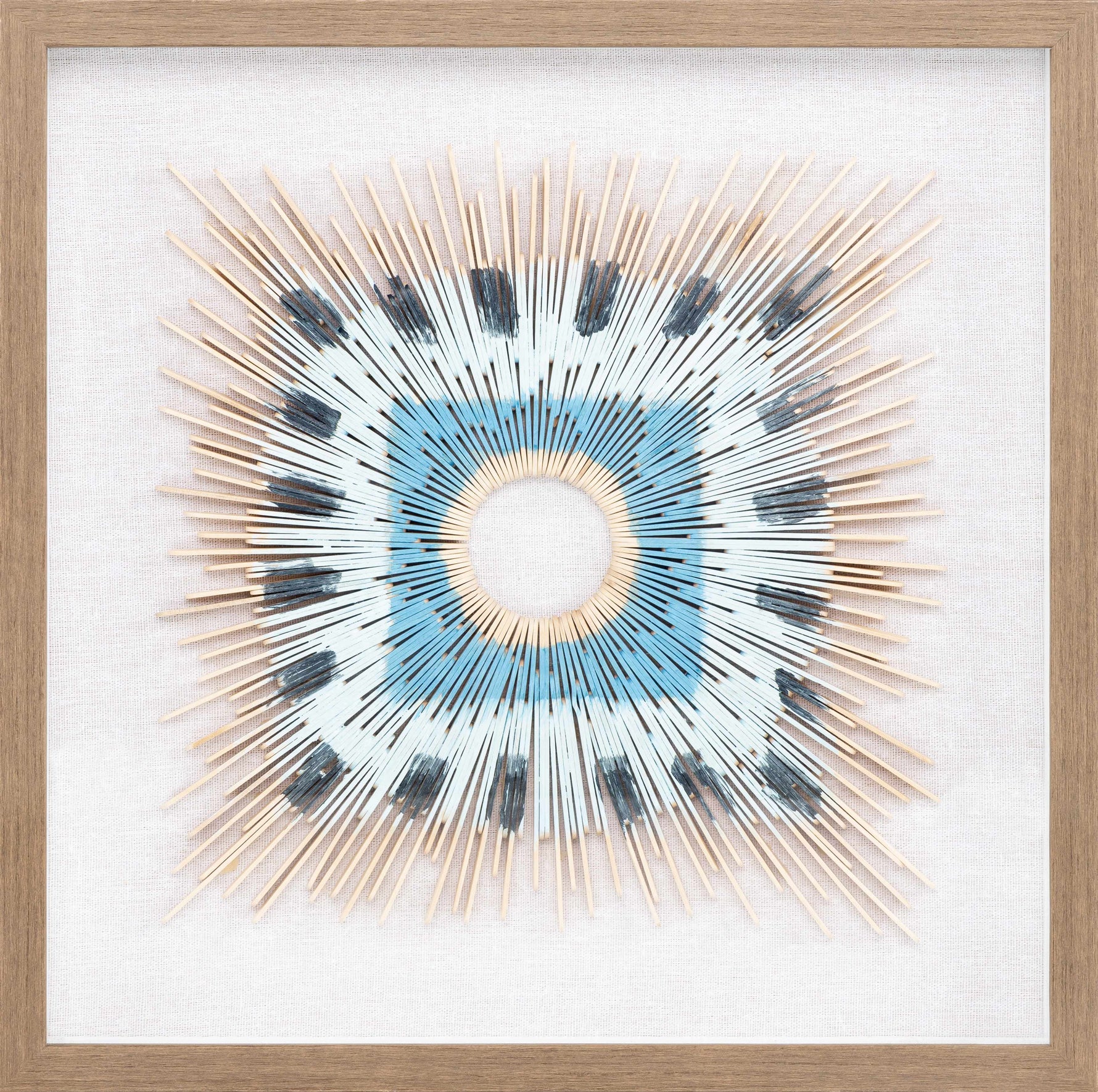 Yenice Natural Wood Geometric Wall Art Set Of Two - Clearance