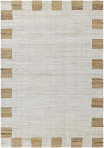 Yuval Dotted Bordered Jute Carpet - Clearance