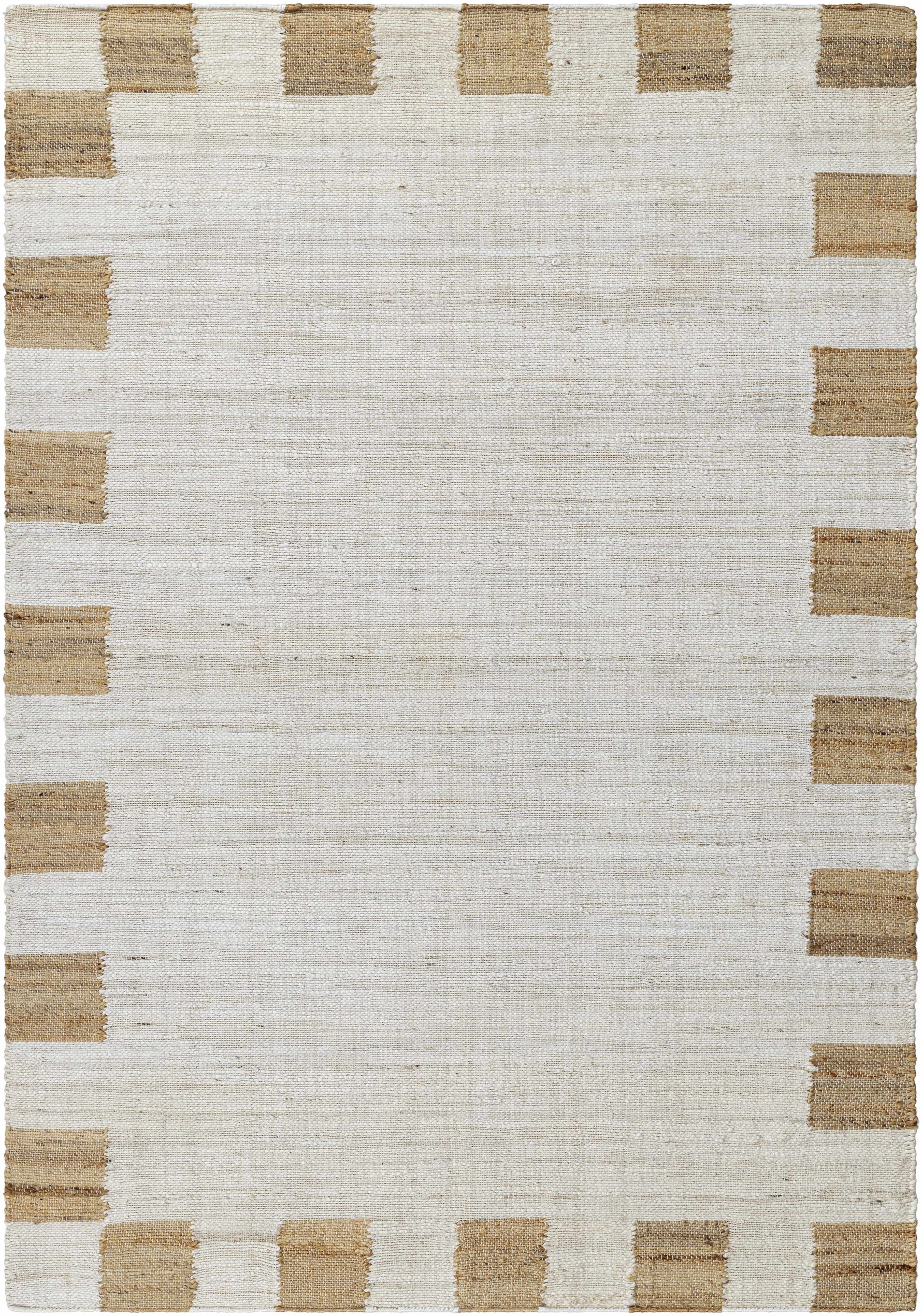 Yuval Dotted Bordered Jute Carpet - Clearance