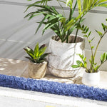 Janamuato White Geometric Cement Outdoor Planter