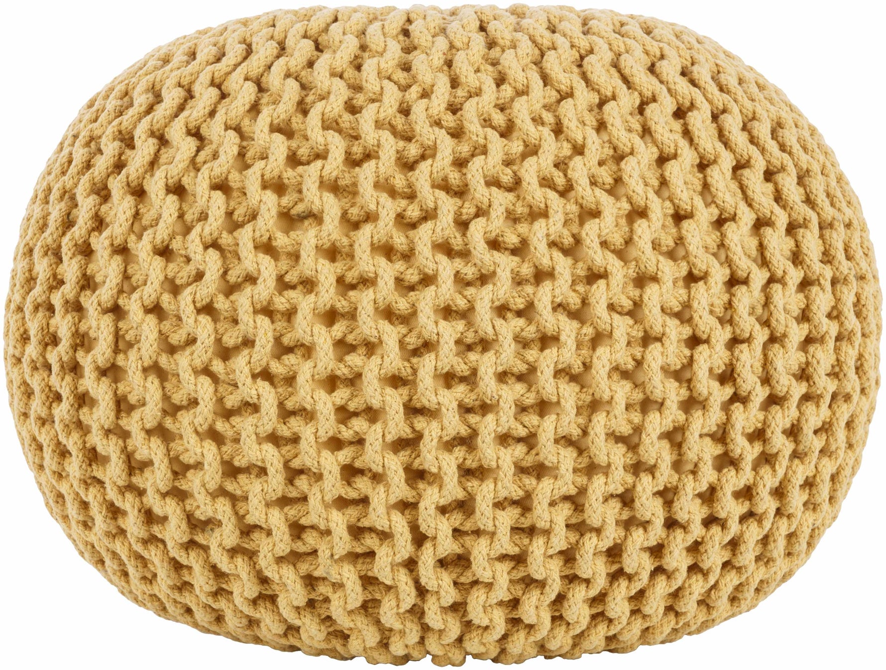 Yablanitsa Orange Knitted Pouf